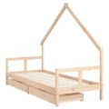 vidaXL Rám detskej postele so zásuvkami 80x200 cm masívna borovica