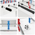 vidaXL Stolný futbal Biely 125 x 60,5 x 80 cm Kompozitné drevo
