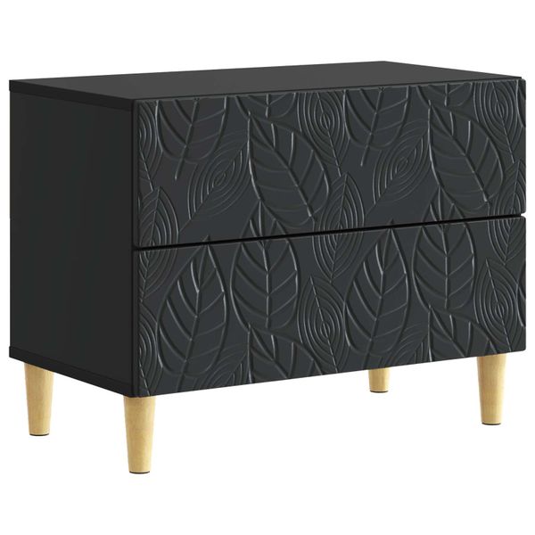 vidaXL Nočný stolík Čierna 62 x 34,5 x 48 cm Kompozitné drevo