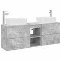 vidaXL Set kabinetov do kúpeľne 3 ks Betónovo sivá 53 x 34,5 x 63 cm
