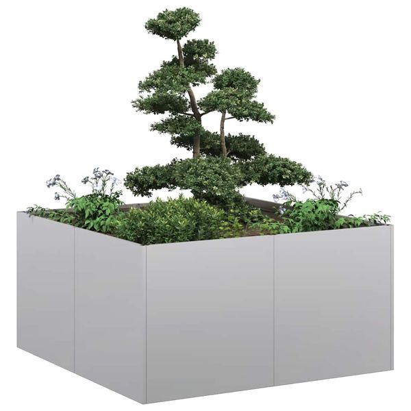 VidaXL kvetináč 80x80x40 cm Pozinkovaná oceľ