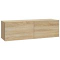 vidaXL Nástenné TV skrinky 4 ks dub sonoma 100x30x30 cm