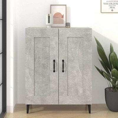 vidaXL Komoda betónovo sivá 69,5x34x90 cm spracované drevo