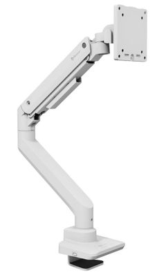 AROZZI ALZARE NEO PRO White/ stolní držák pro monitory/ plynový píst/ kovový/ bílý Stojan, VESA, stolní, pro zakrivený monitor, náklon 70°, otácení 180°, rotace 360°, nosnost 20kg, bílý