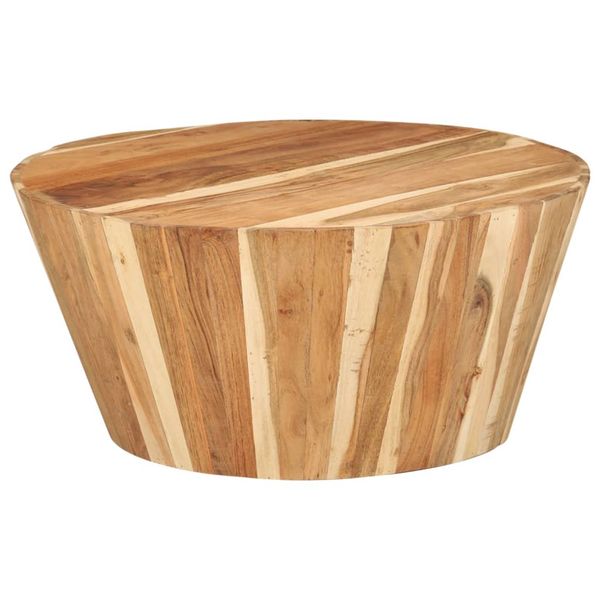 vidaXL Konferenčný stolík Ø65x31 cm akáciový masív