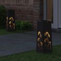 vidaXL Solárne LED svetlo na chodník 2 ks Teplá biela 18 x 18 x 50 cm