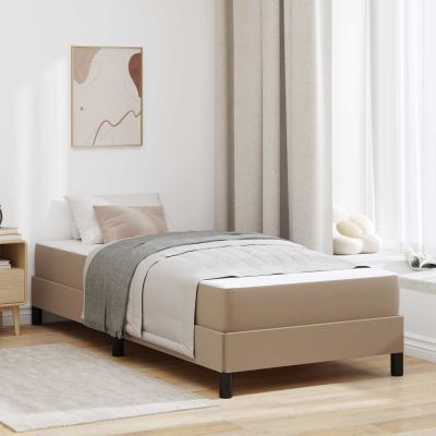 vidaXL Rám postele s matracmi Kapučínová 90 x 190 cm látka