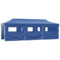 vidaXL Skladací párty stan s 8 bočnými stenami 870x291x315 cm modrý