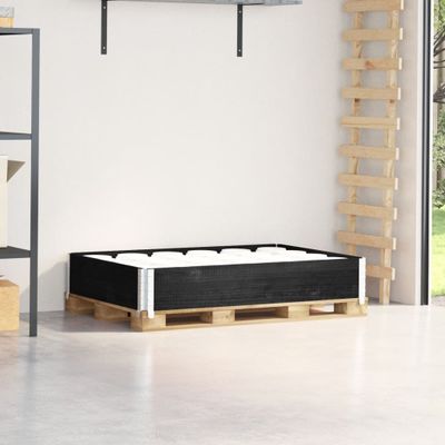 vidaXL Paletová ohrádka čierna 120x80 cm borovicový masív