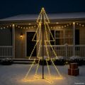 vidaXL Vianočný stromček, kužeľ, 360 LED, dovnútra aj von 143x250 cm