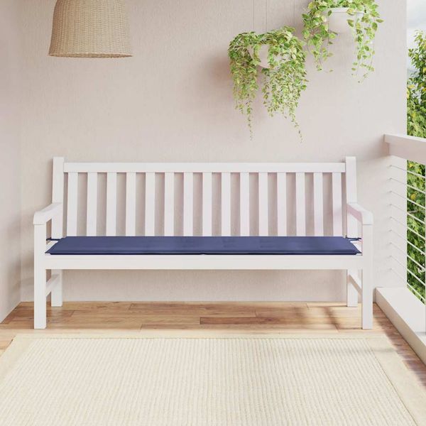 vidaXL Podložka na záhradnú lavičku námornícka modrá 180x50x4cm oxford