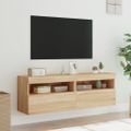 vidaXL TV nástenné skrinky s LED svetlami 2 ks dub sonoma 60x30x40 cm