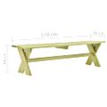 vidaXL Záhradná lavička 170 cm, impregnovaná borovica