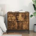 vidaXL Nočný stolík Tmavý dub 63.5 x 36 x 61 cm Kompozitné drevo
