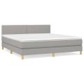 vidaXL Boxspring posteľ s matracom svetlosivá 100x200 cm látka