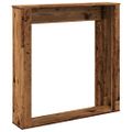 vidaXL Obloženie krbu staré drevo 100x20x100 cm kompozitné drevo