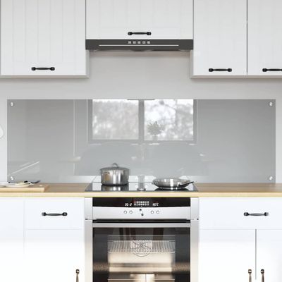 vidaXL Kuchynský obklad 2 pcs Svetlosivá 80 x 50 cm tvrdené sklo