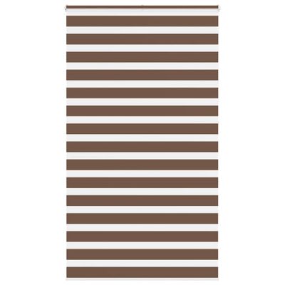 vidaXL Zebra roleta hnedá 130x230 cm šírka látky 125,9 cm polyester