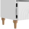 vidaXL TV skrinka 102 x 34,5 x 50 cm Vysoký Lesklý Biely