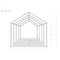 vidaXL Párty stan, PE 5x8 m, biely