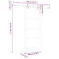 vidaXL Posuvné dvere ORKDAL 86 x 211 cm Prírodná a čierna