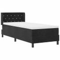vidaXL Posteľ s pružinovým rámom Čierny 200 x 80 cm Zamat