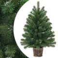 vidaXL Umelý vianočný stromček so stojanom Zelená 75 cm PVC, PE a oceľ