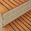 VidaXL vírivka Step Béžová 100x50x50,5 cm polyratan a masívna akácia