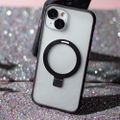 Magnetické puzdro s krúžkom pre iPhone 15 Plus 6,7" čierne