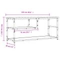 vidaXL TV skrinka dymový dub 103x38x46,5 cm kompozitné drevo a oceľ