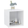 vidaXL TV skrinka biela 37x35x37 cm drevotrieska