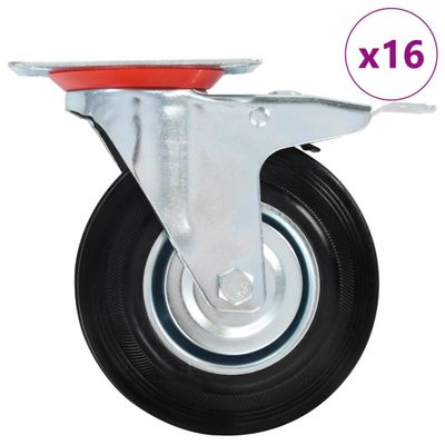 vidaXL Otočné kolieska 16 ks, 125 mm