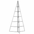 vidaXL Kovový vianočný dekoratívny stromček čierny 100 cm