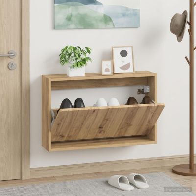 vidaXL Nástenný botník ZWOLLE 71 x 17 x 43 cm Kompozitné drevo