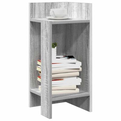 vidaXL Bočné stolíky 2 ks s policou sivý dub sonoma 25,5x27x60 cm