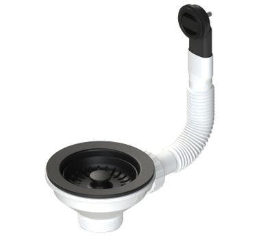 Aquasanita - Helika Výpusť drezová Aquasanita TAQP 601 Black metallic