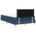 vidaXL LED box s pružinami s čelnou doskou Modrá 120 x 190 cm látka