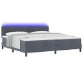 vidaXL LED box s pružinami Tmavo šedá 200 x 200 cm Zamat