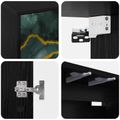 vidaXL Nástenný TV kabinet WIJHE 102 x 33 x 40 cm Čierny dub