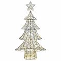 vidaXL Vianočný stromček 160 LED Teplá biela 150 cm Ratan