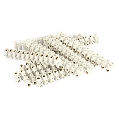 Skrutková svorkovnica 12× 4–6mm2, 450 V, biela, 10 ks