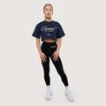 Dámske cropped tričko Earned Midnight - GymBeam, veľkosť S