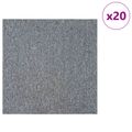 vidaXL Kobercová dlaždica Svetlosivá 50 x 50 cm 20 ks PP a Bitúmen