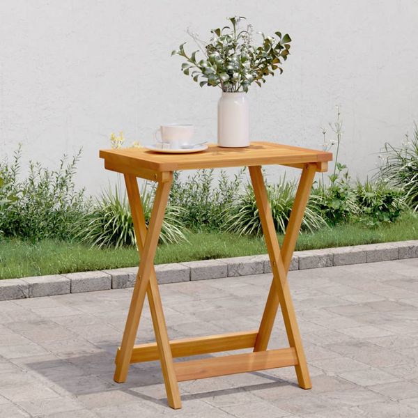 vidaXL Skladací záhradný stôl 50x36x60 cm akáciový masív