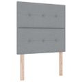 vidaXL LED box s pružinami Svetlosivá 90 x 200 cm látka