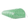 vidaXL Fóliovník s oceľovým rámom zelený 42 m² 14x3x2 m