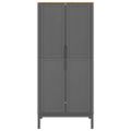 vidaXL Šatník FLORO sivý 77x53x171 cm borovicový masív