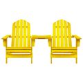 vidaXL Záhradné stoličky Adirondack+stolík, jedľový masív, žlté