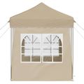 vidaXL Prístrešok na párty 195 x 195 x 245 cm Krémová Oxfordská látka