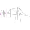 vidaXL Auto Stan 350 x 250 cm Modrá Polyester a oceľ